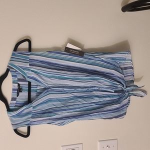 Zac & Rachel loose fitting tank top, blue multicolor size S